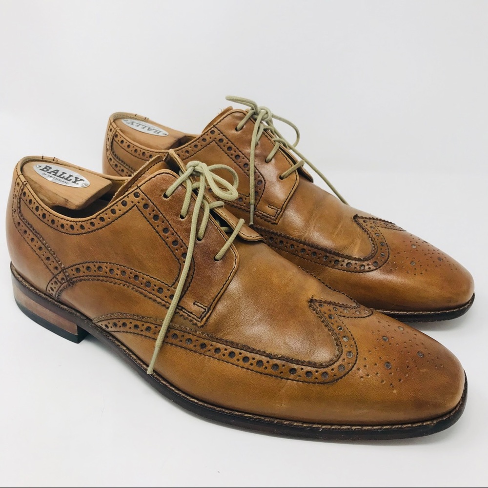 Cole Haan Wingtip Oxfords Shoes British Tan Brown